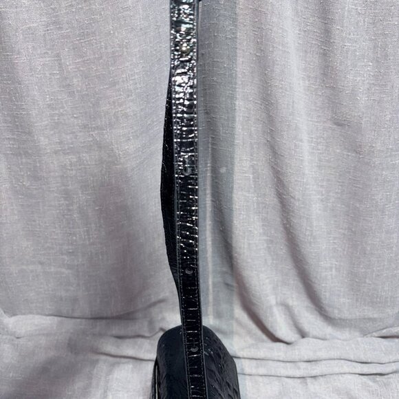 Brahmin Margo Crossbody – Black Alligator-Embossed Leather - Picture 12 of 14